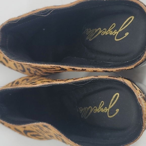 Jorge Alex Brazil Leopard Hair Print Block Heel Mules Size 8 - Picture 4 of 14